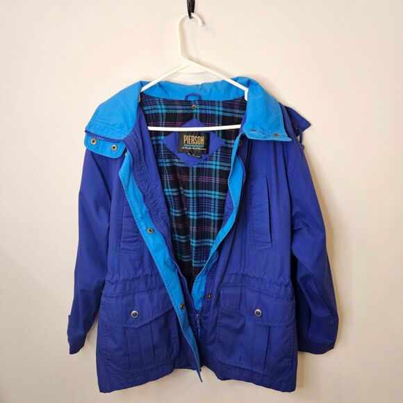 VTG Pierson Outfitters Hooded Jacket by Pacific Trail Blue Womens S - Picture 2 of 7